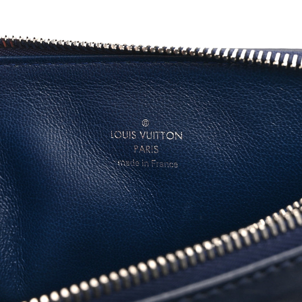 Louis Vuitton Lambskin Embossed Monogram Coussin PM Denim Blue