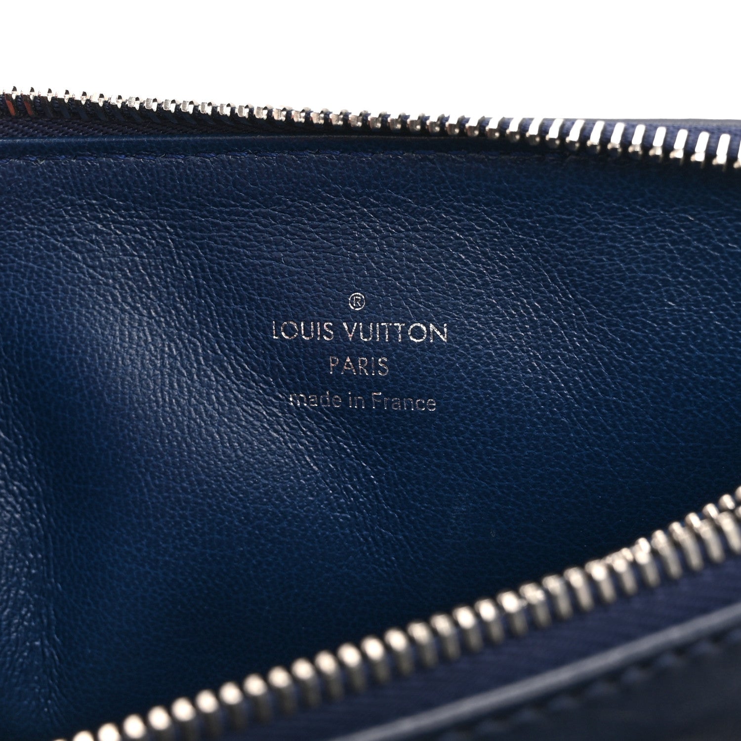Louis Vuitton Lambskin Embossed Monogram Coussin PM Denim Blue