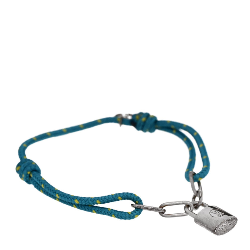 Louis Vuitton X Virgil Abloh Sterling Silver Lockit Bracelet Blue Yellow