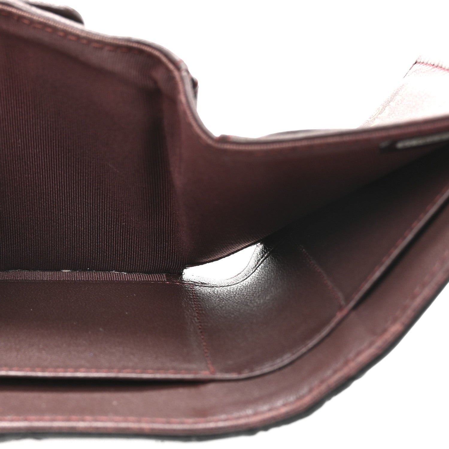 Lambskin Quilted Compact Flap Wallet Black
