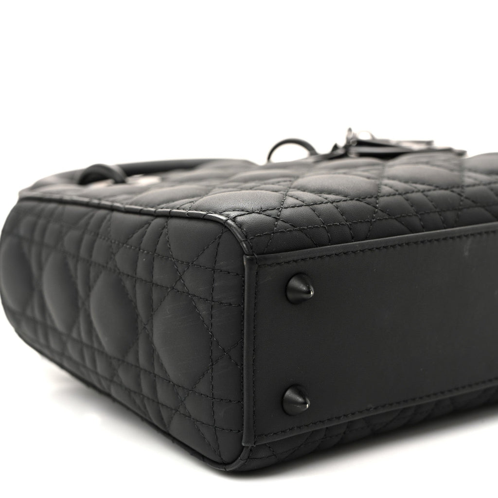 Christian Dior Ultra Matte Calfskin Cannage Small My ABCDior Lady Dior Black