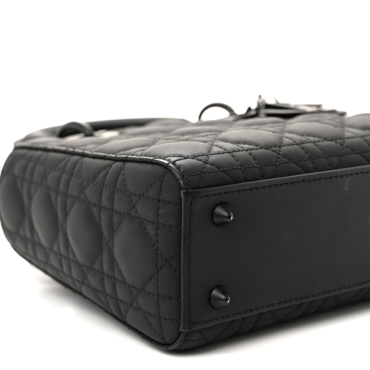 Christian Dior Ultra Matte Calfskin Cannage Small My ABCDior Lady Dior Black