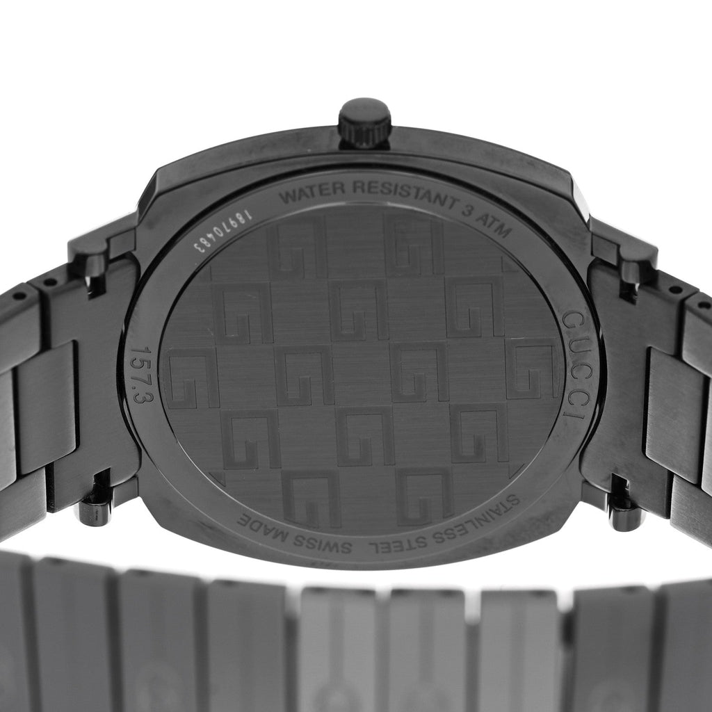 Gucci PVD Stainless Steel 38mm Grip Quartz Watch Black