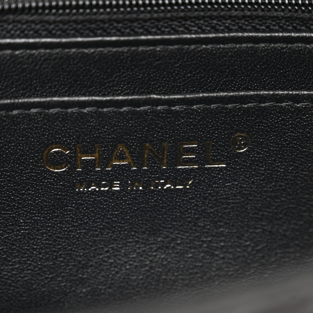 Chanel Lambskin Quilted Mini Rectangular Flap Black