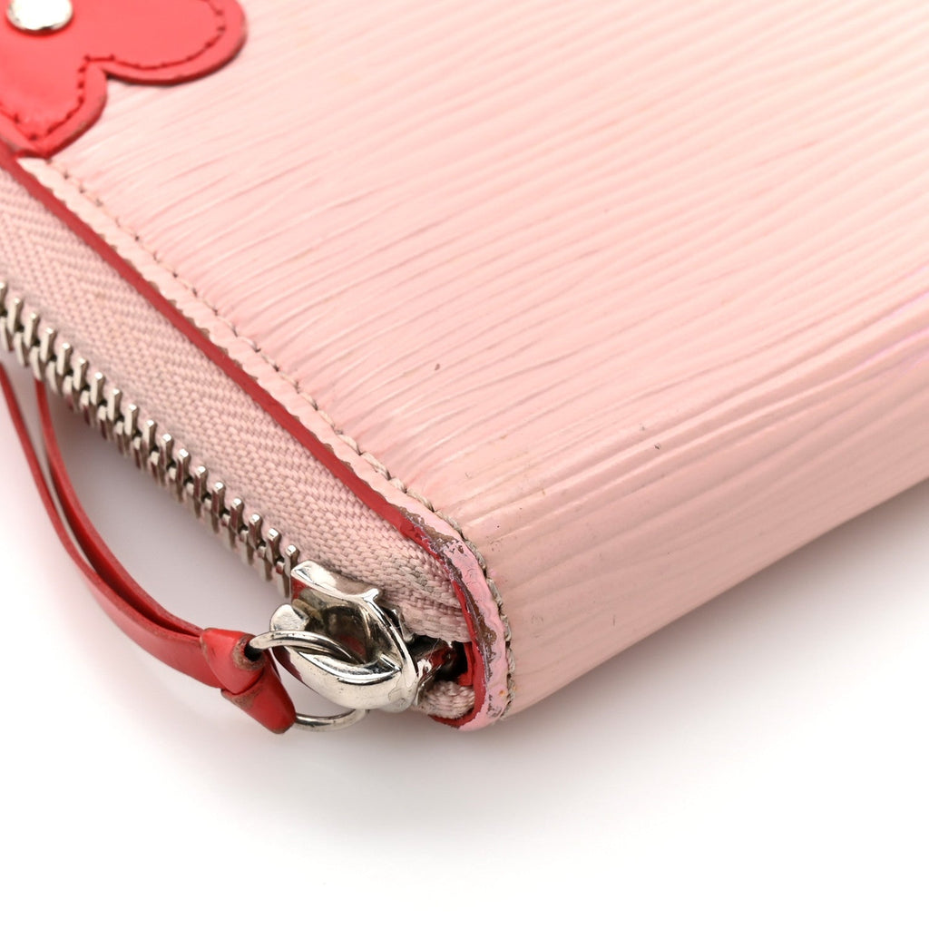 Louis Vuitton Epi Blooming Corners Clemence Wallet Rose Ballerine Coquelicot