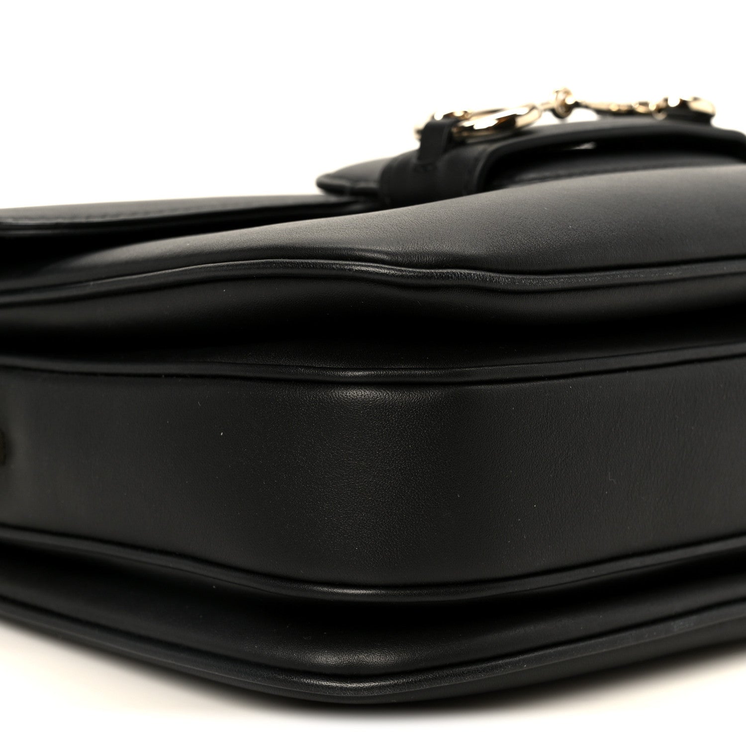 Gucci Arabella Calfskin Horsebit 1955 Soft Small Shoulder Bag Black
