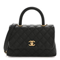 Chanel Caviar Quilted Mini Coco Handle Flap Black