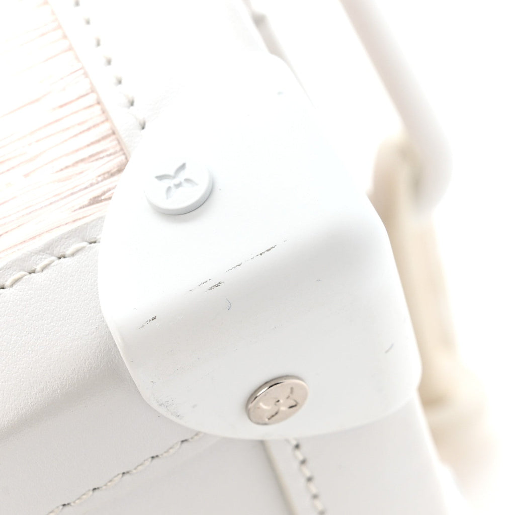 Louis Vuitton Calfskin PVC Epi Plage Soft Trunk Optic White