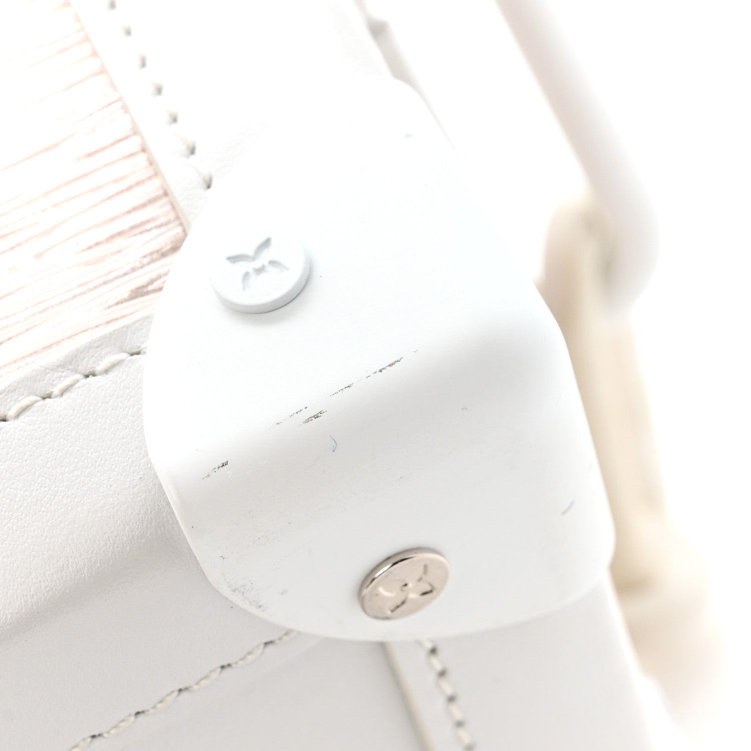 Louis Vuitton Calfskin PVC Epi Plage Soft Trunk Optic White