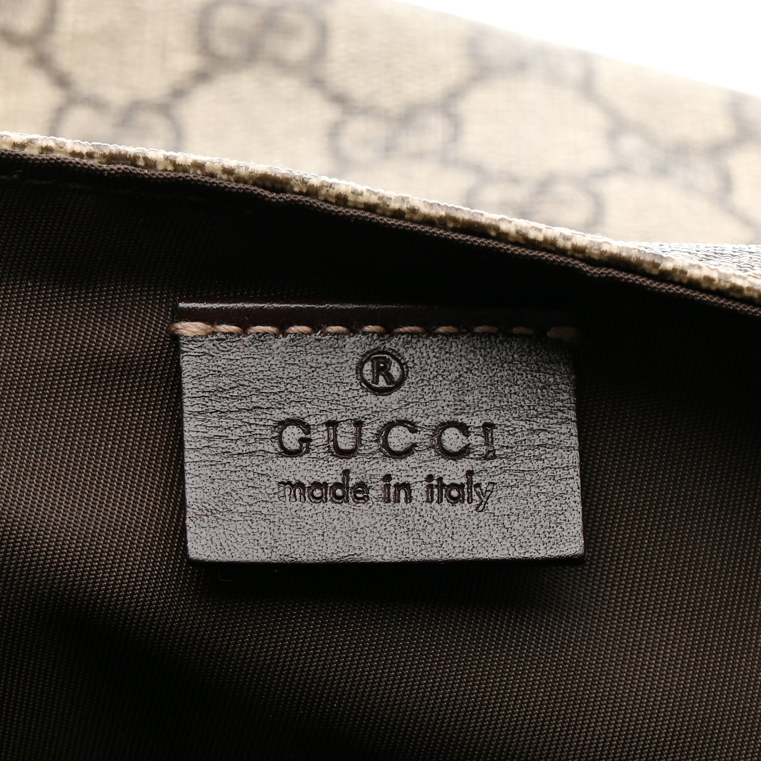 Gucci GG Plus Monogram Messenger Diaper Bag Dark Brown
