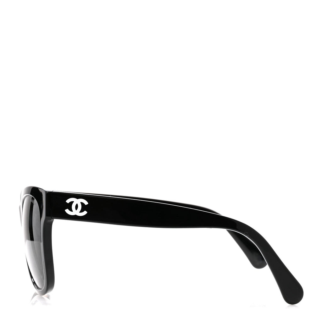 Acetate Square CC Sunglasses 5380-A Black