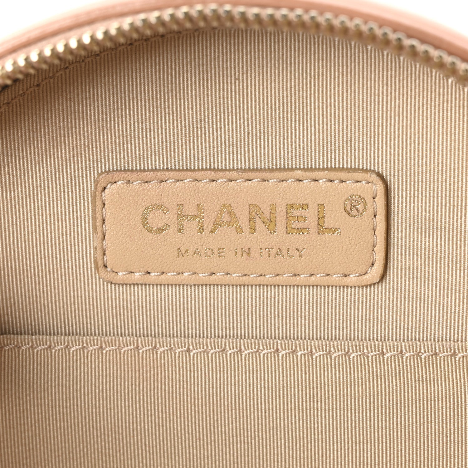 Chanel Calfskin Round As Earth Evening Bag Beige