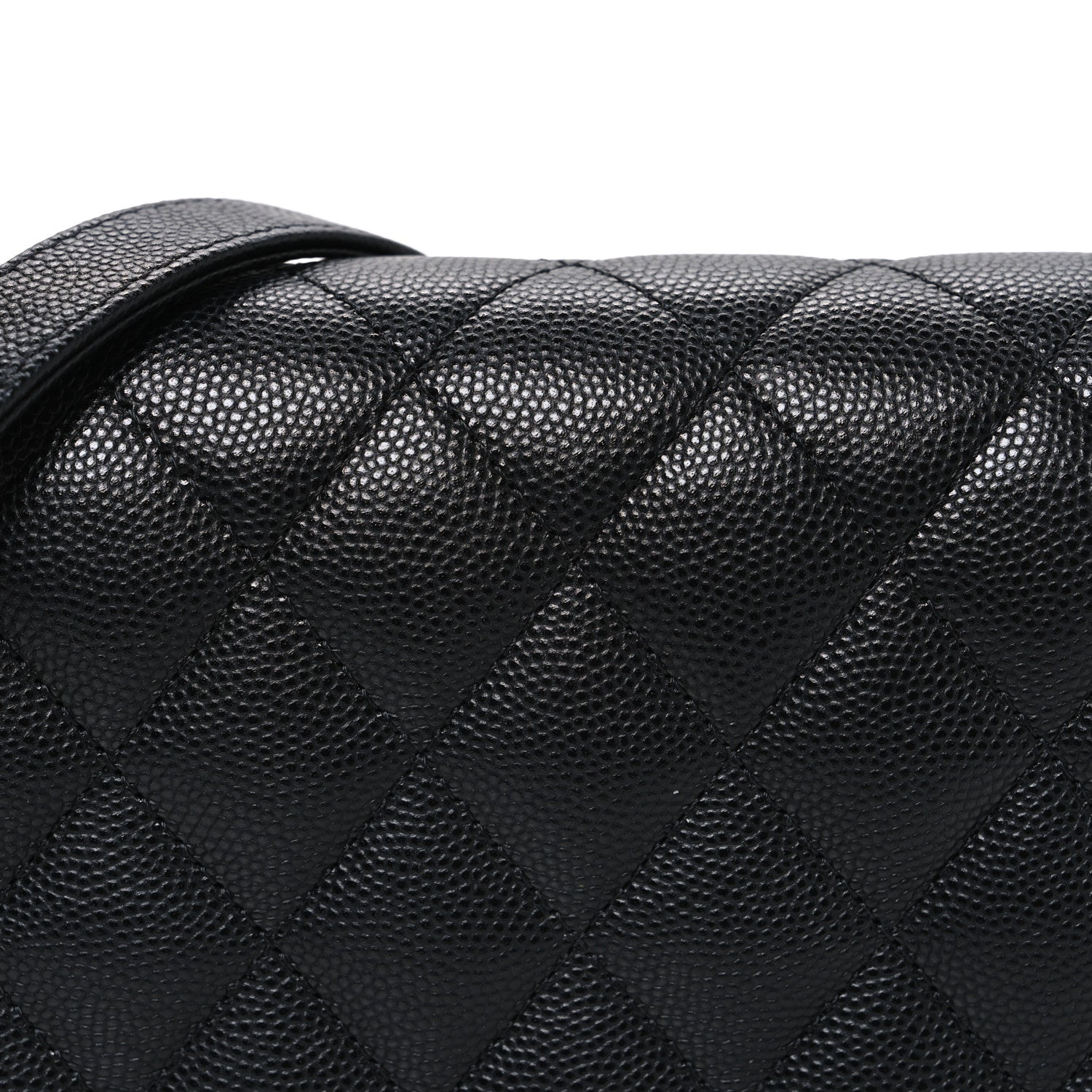 Chanel Caviar Quilted Boy Wallet On Chain WOC Black