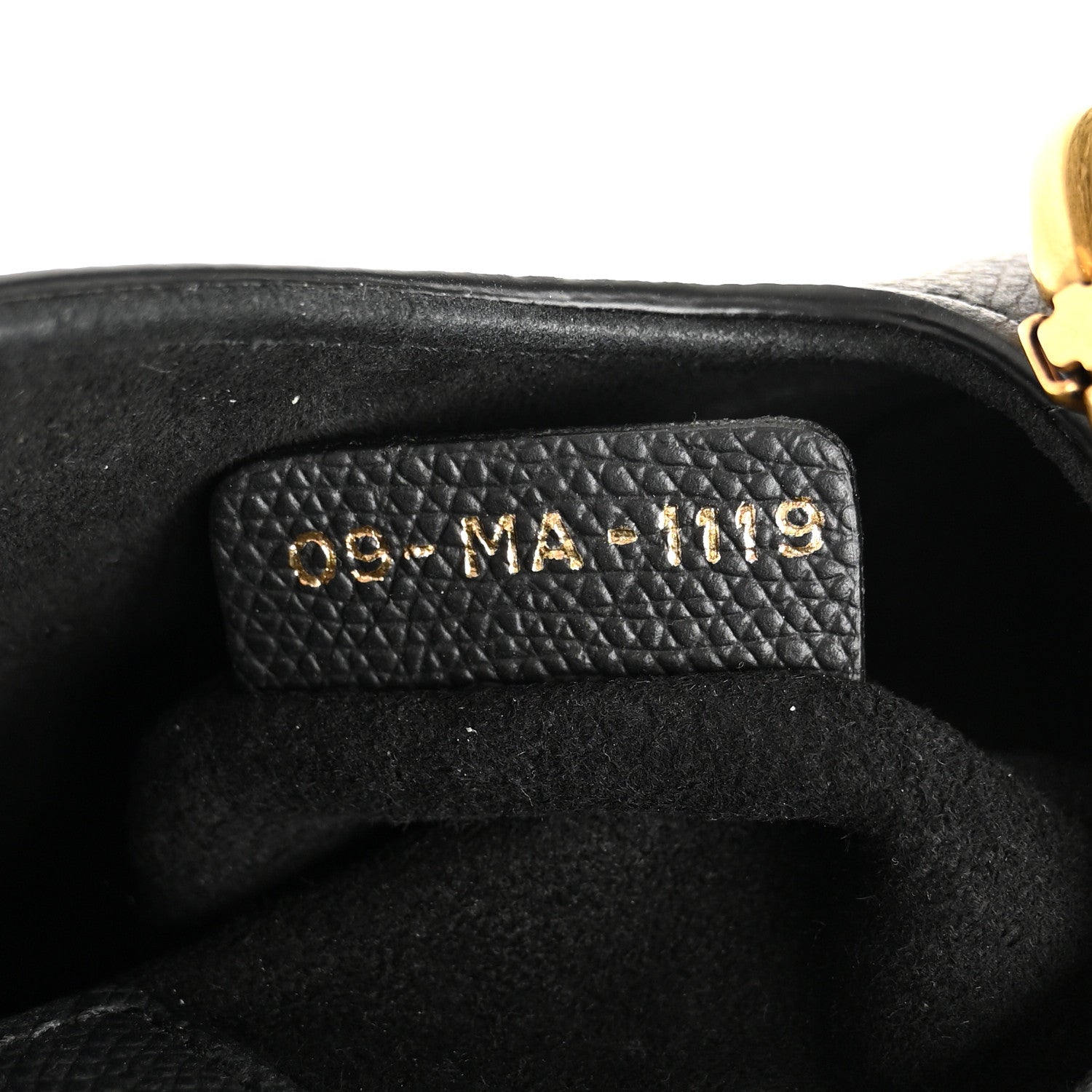 Christian Dior Grained Calfskin Mini Saddle Bag Black