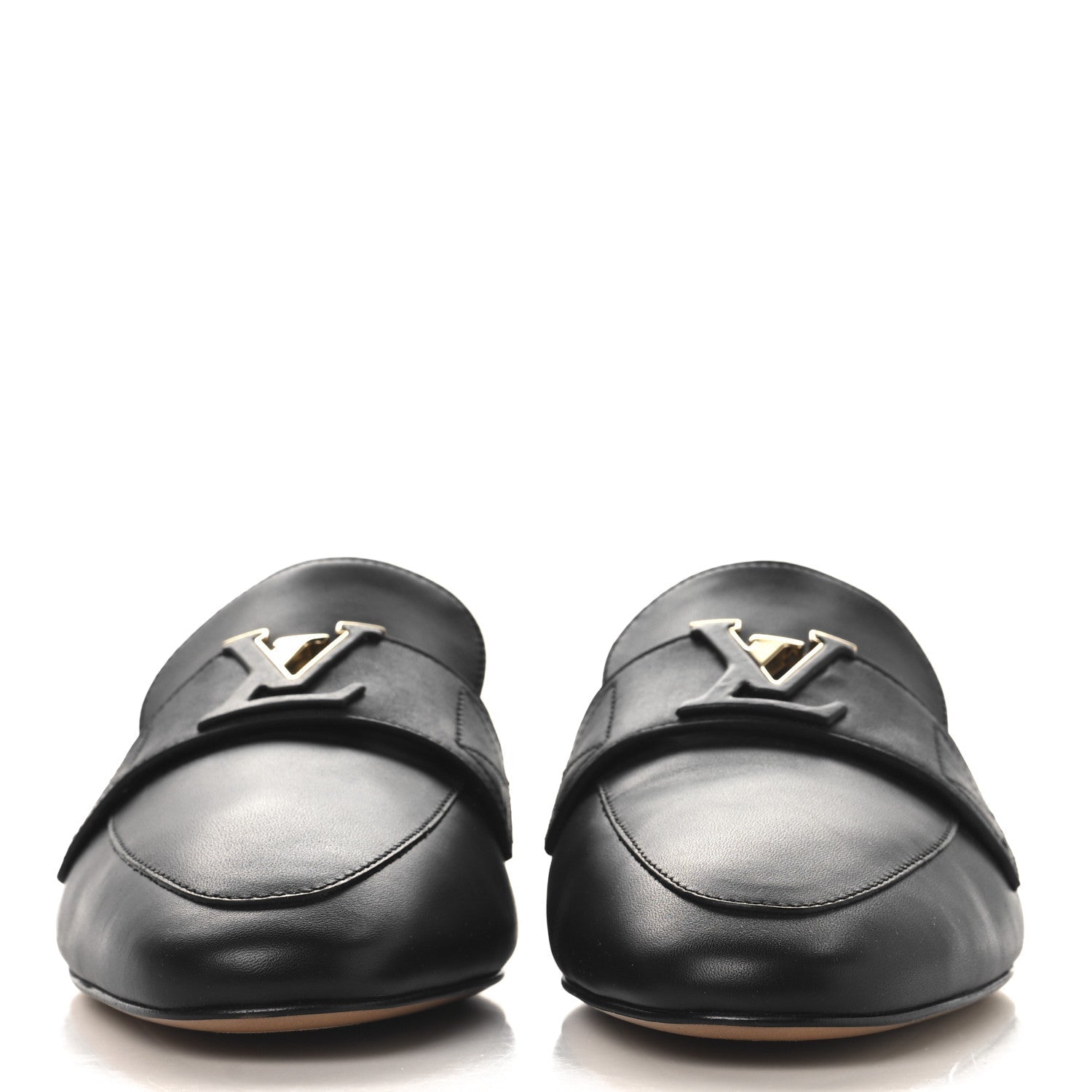 Louis Vuitton Calfskin LV Mare Open Back Loafers 40 Black