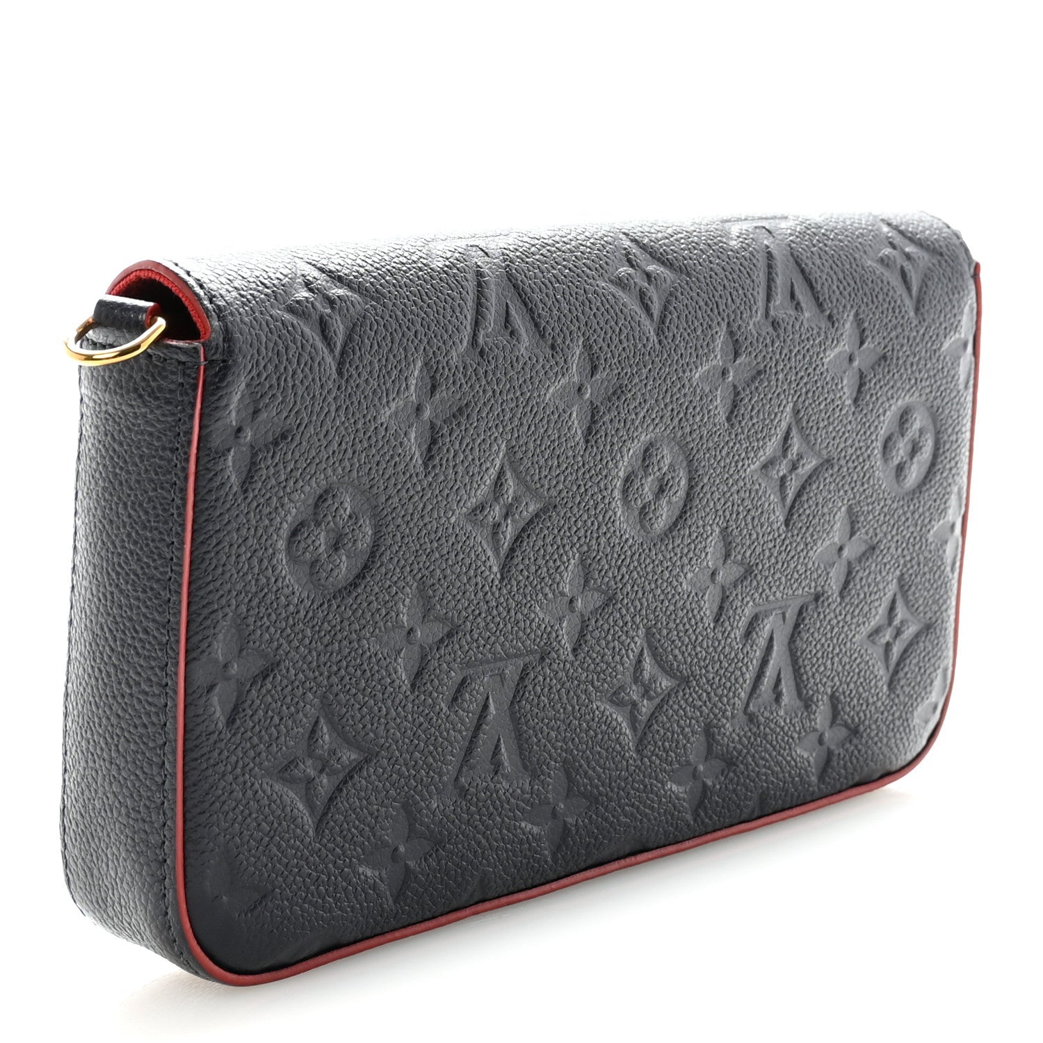 Louis Vuitton Empreinte Pochette Felicie Chain Wallet Marine Rouge