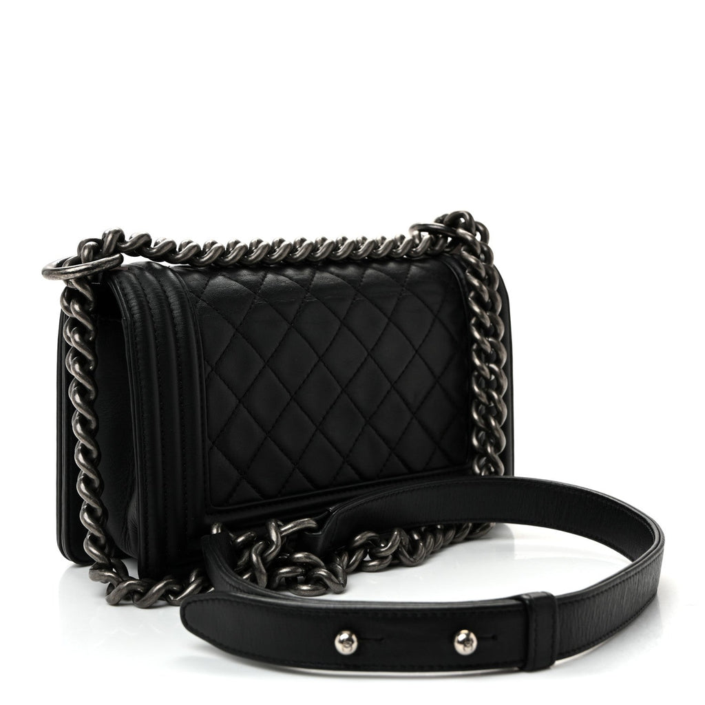 Chanel Calfskin Quilted Small Boy Flap Black