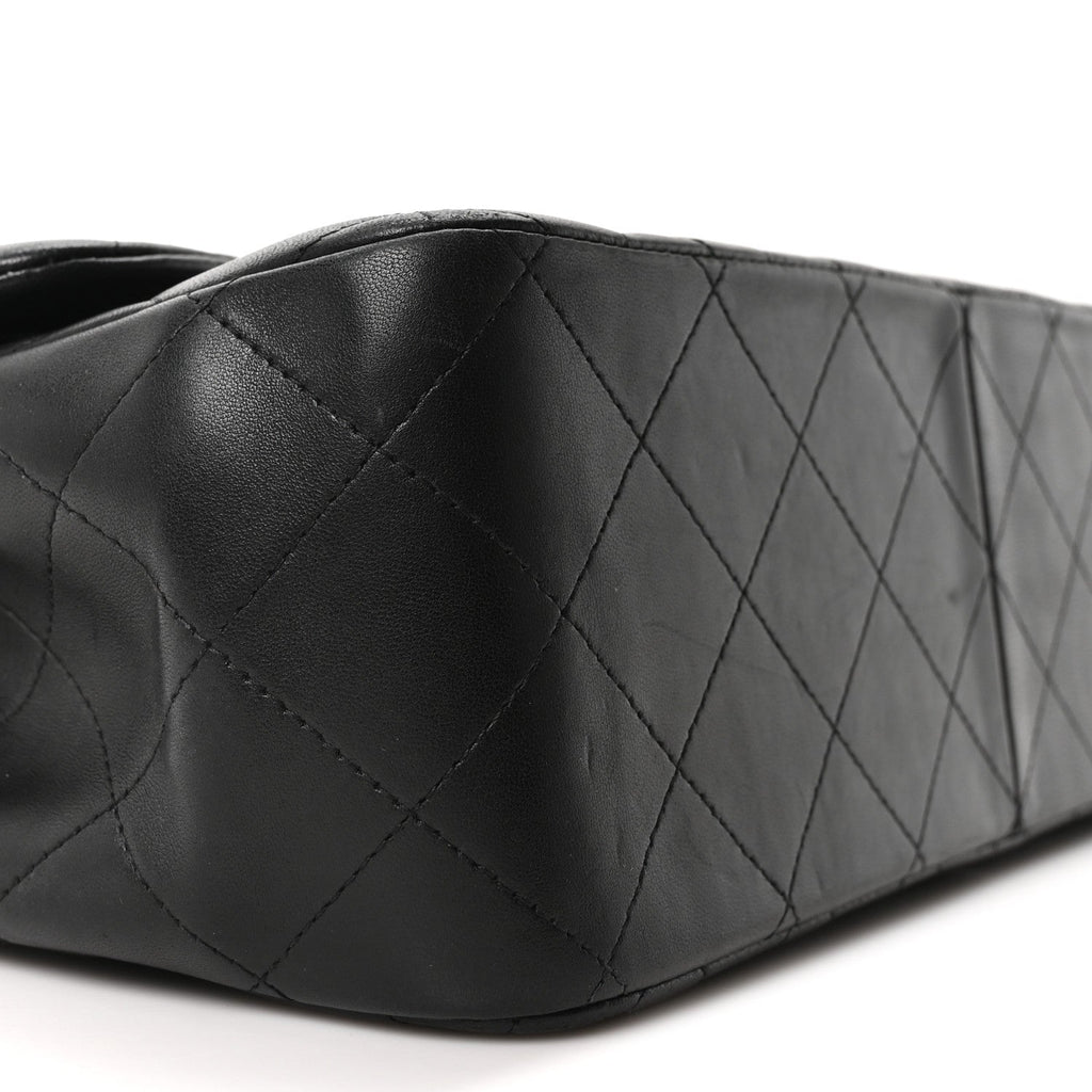 Chanel Lambskin Quilted Jumbo Double Flap Black