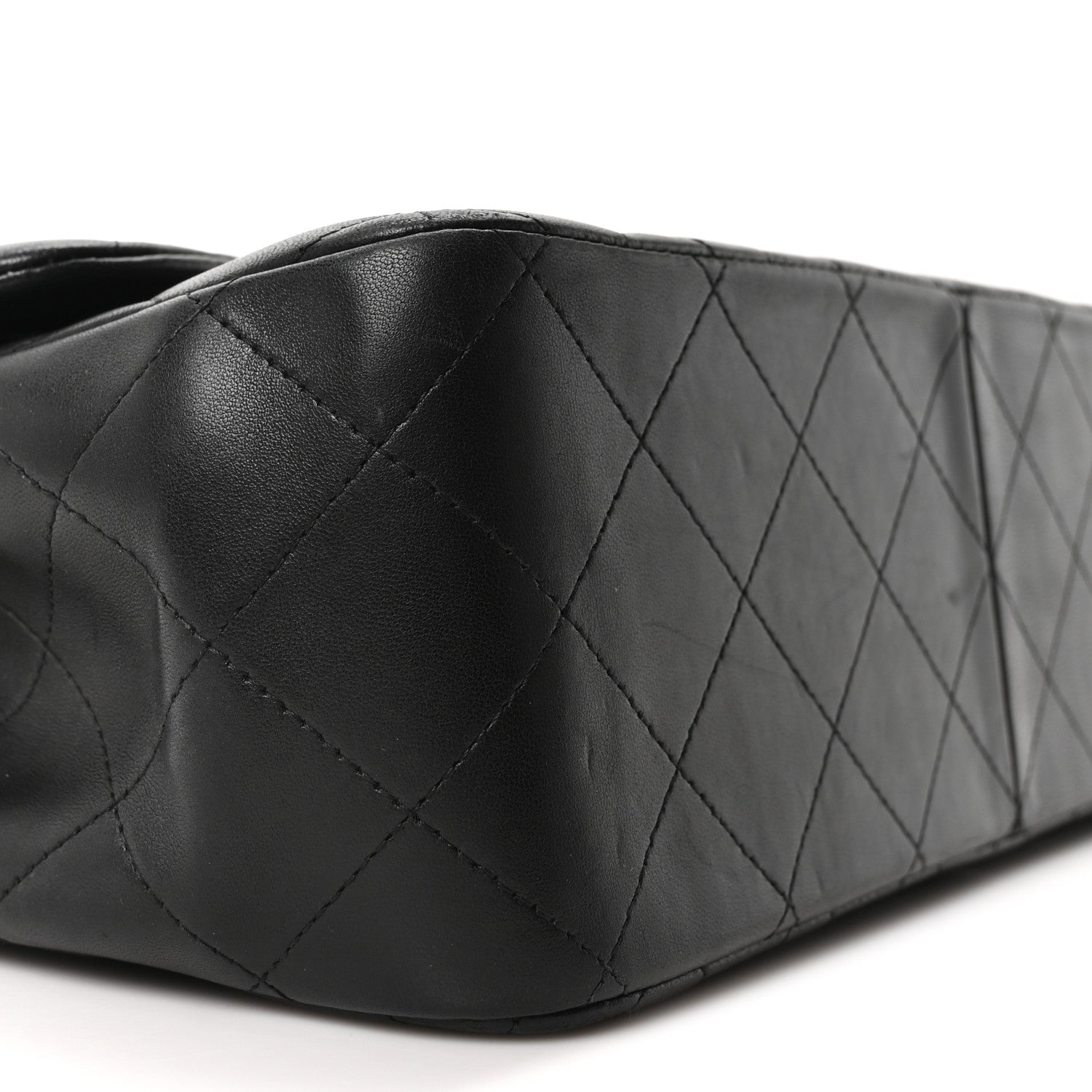 Chanel Lambskin Quilted Jumbo Double Flap Black
