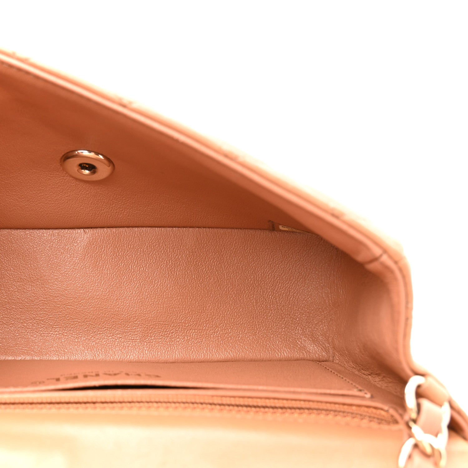 Chanel Lambskin Quilted Mini Rectangular Flap Brown
