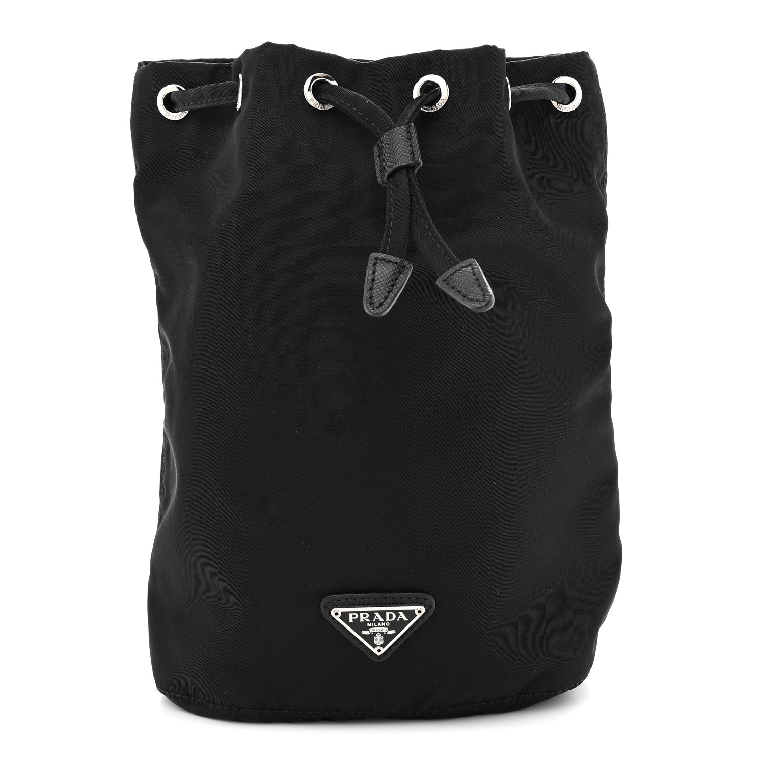 Prada Nylon Vela Drawstring Pouch Black