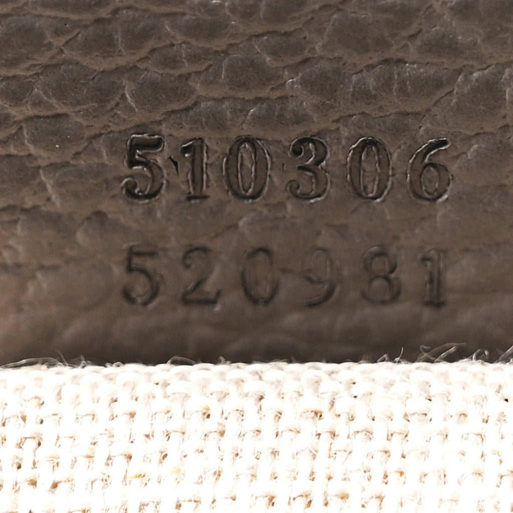 Gucci Dollar Calfskin Medium Interlocking G Top Handle Shoulder Bag Loess