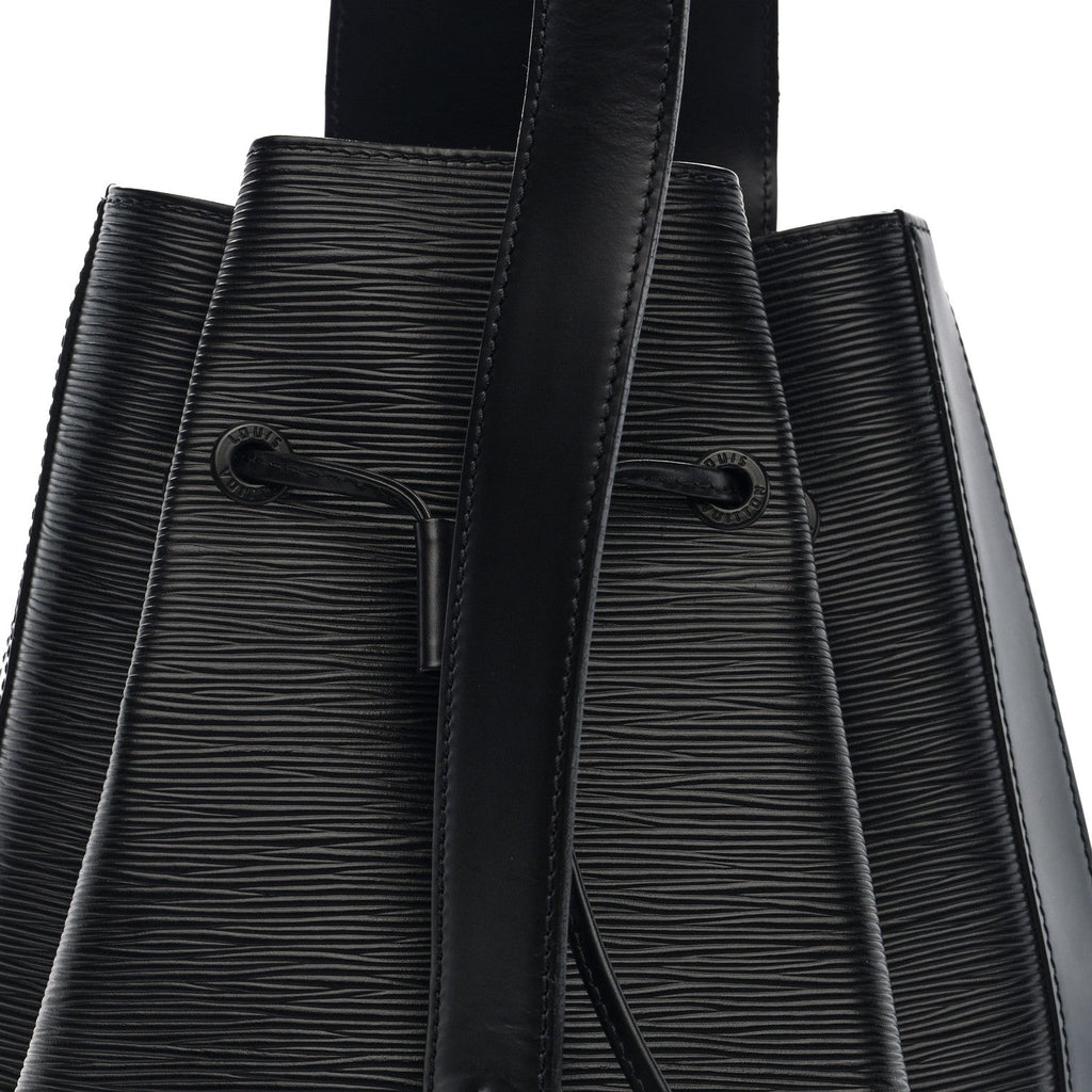 Louis Vuitton Epi Sac a Dos Drawstring Bag Black