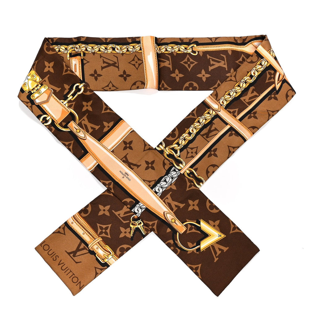 Louis Vuitton Silk Monogram Confidential Bandeau Brown