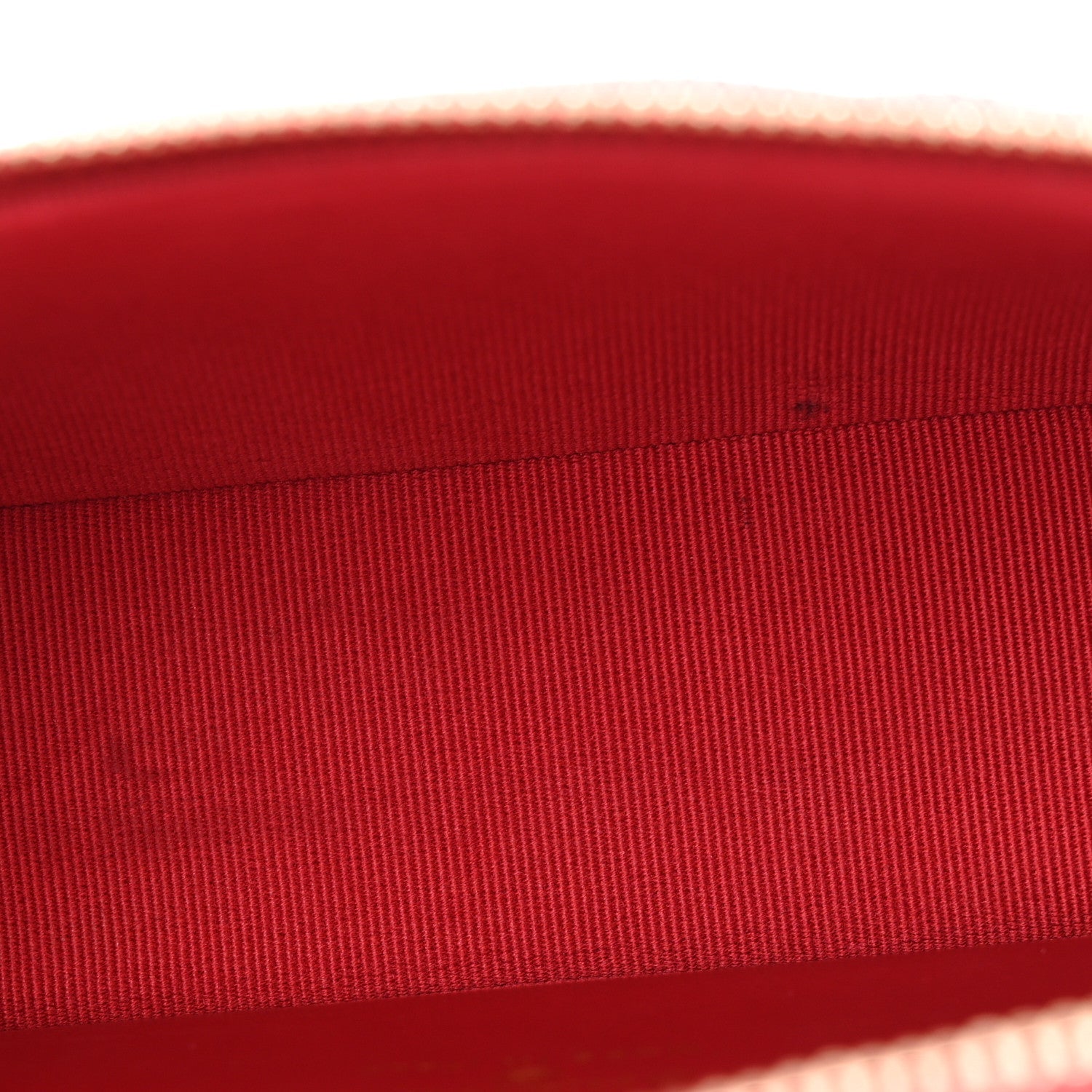 Chanel Caviar Quilted Top Handle Slim Vanity With Chain Red