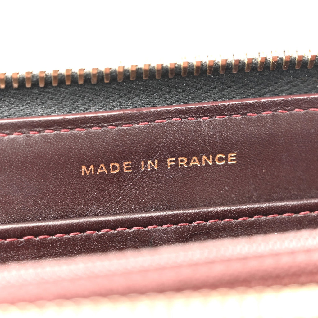Caviar Quilted Large Gusset Zip Around Wallet Navy
