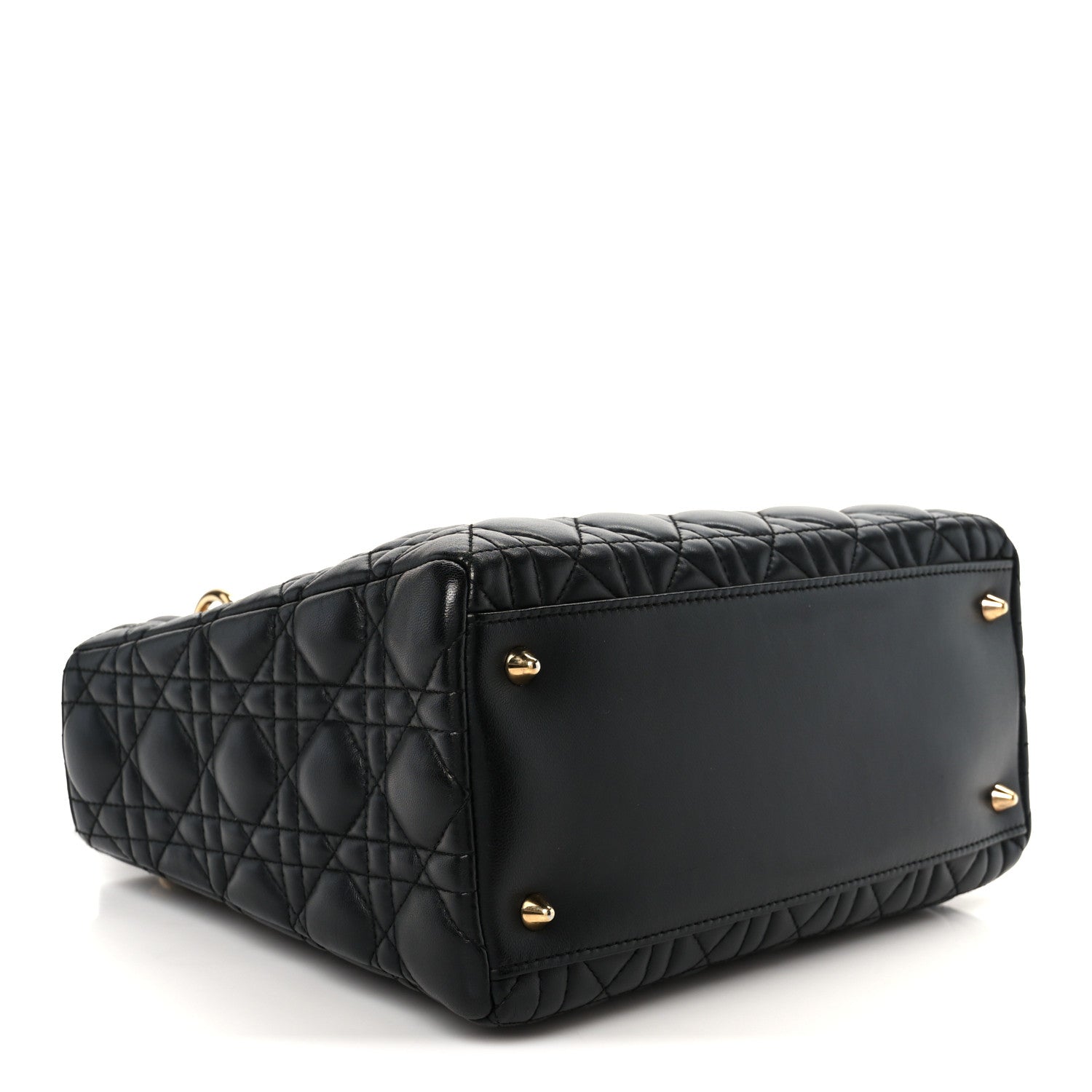 Christian Dior Lambskin Cannage Medium Lady Dior Black