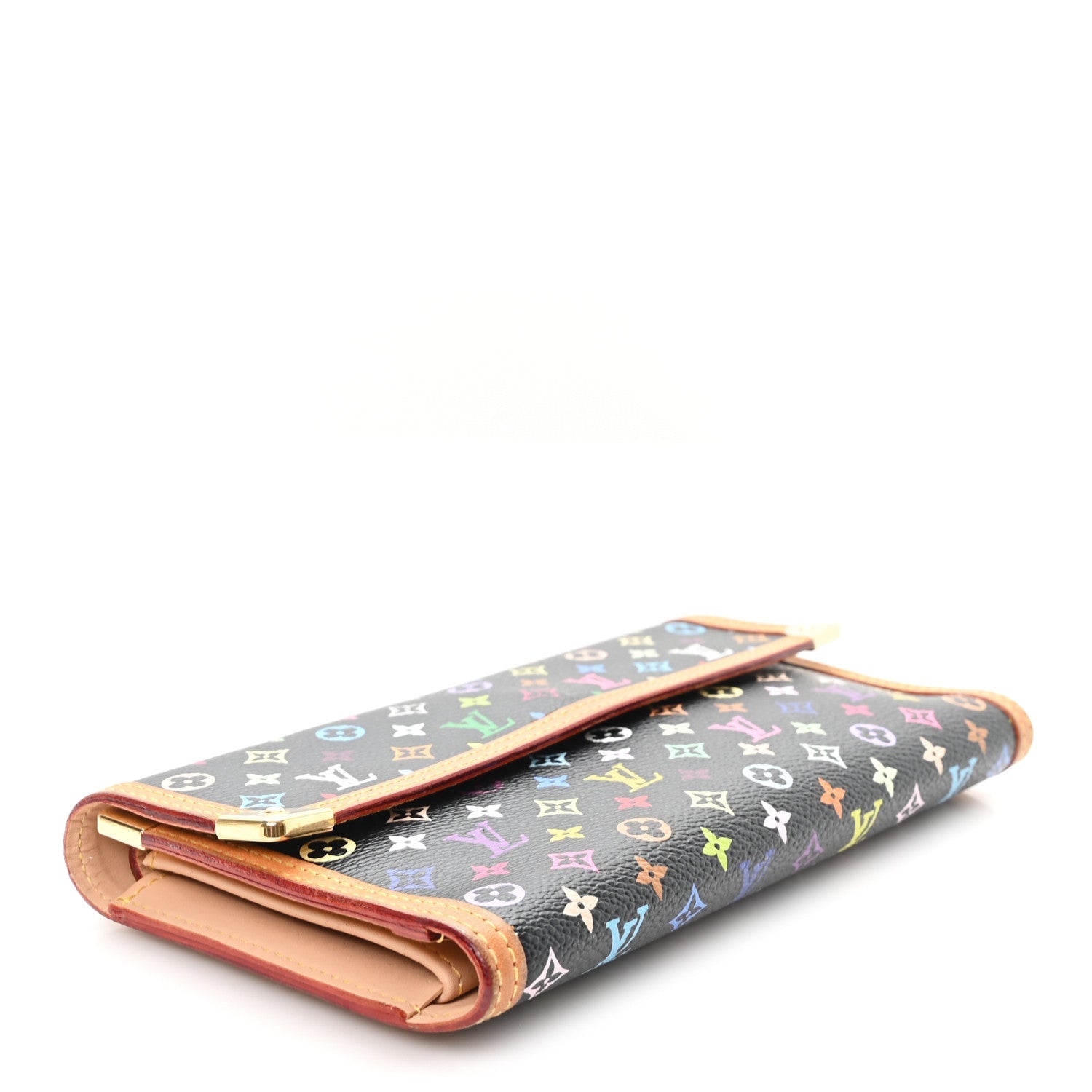 Louis Vuitton Monogram Multicolor Porte Tresor International Wallet Black