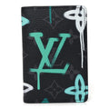 Louis Vuitton Monogram Eclipse LV Graffiti Pocket Organizer Green Lights