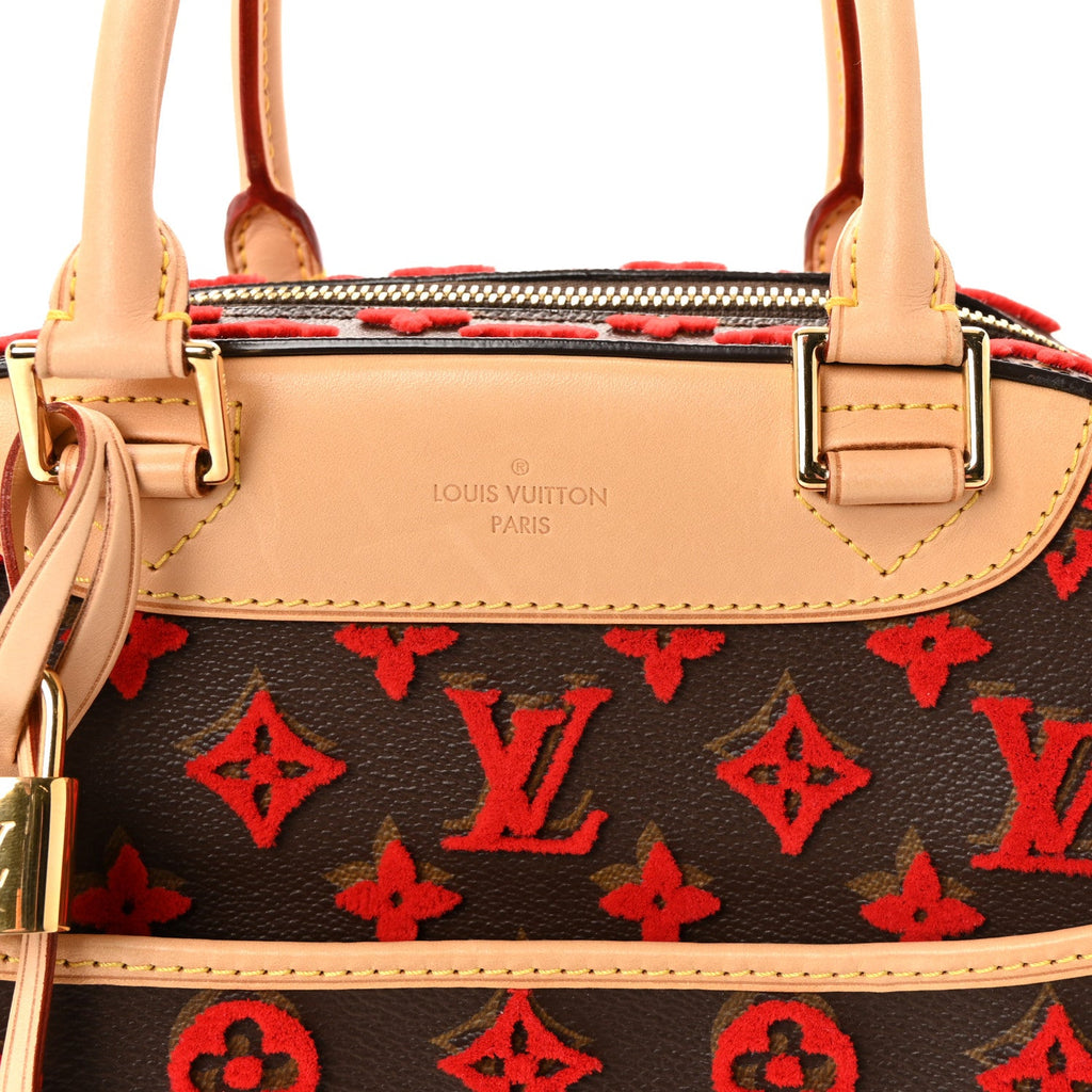 Louis Vuitton Monogram Tuffetage Deauville Cube Red
