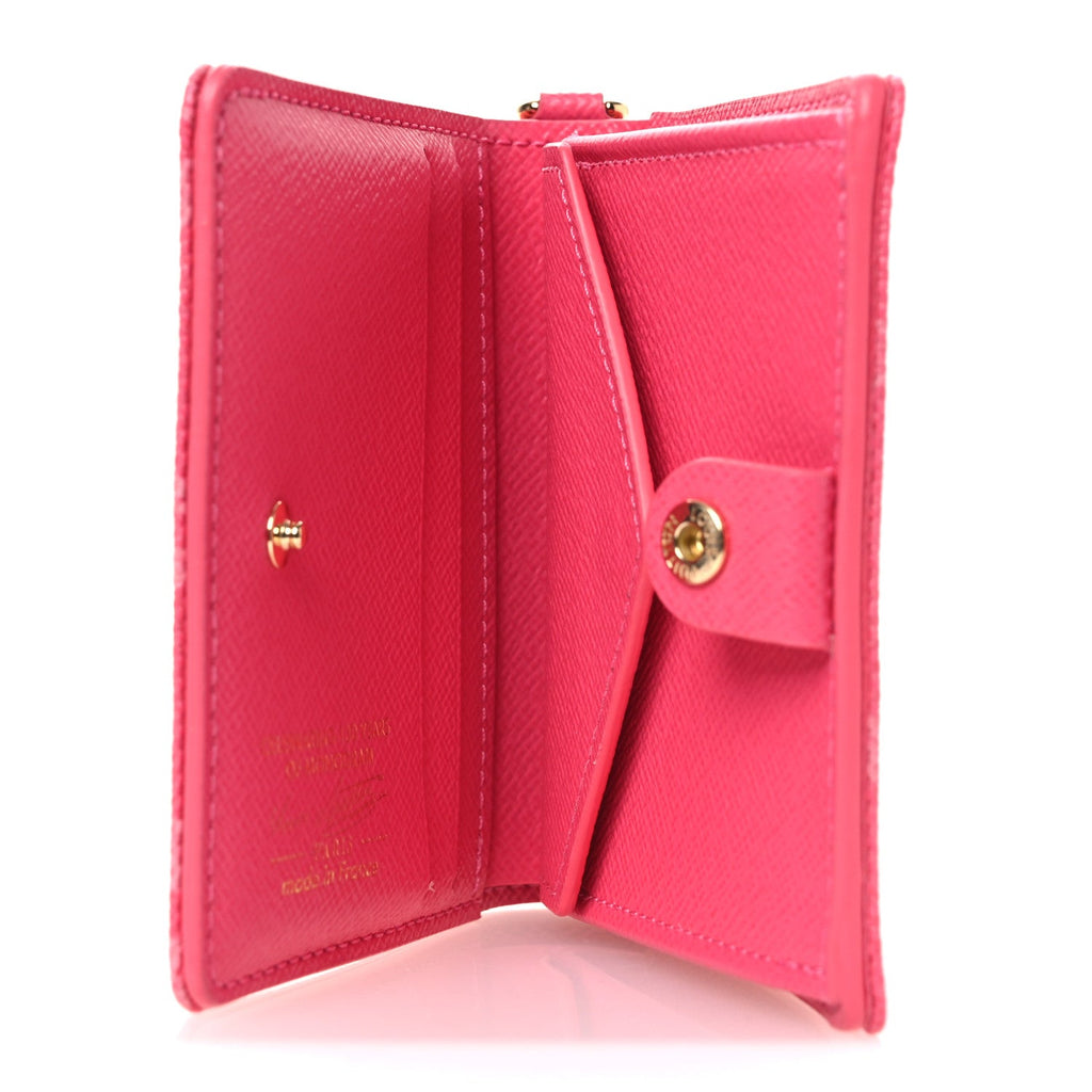 Louis Vuitton Monogram Origine LV Charms Pocket Wallet Rose Ruban