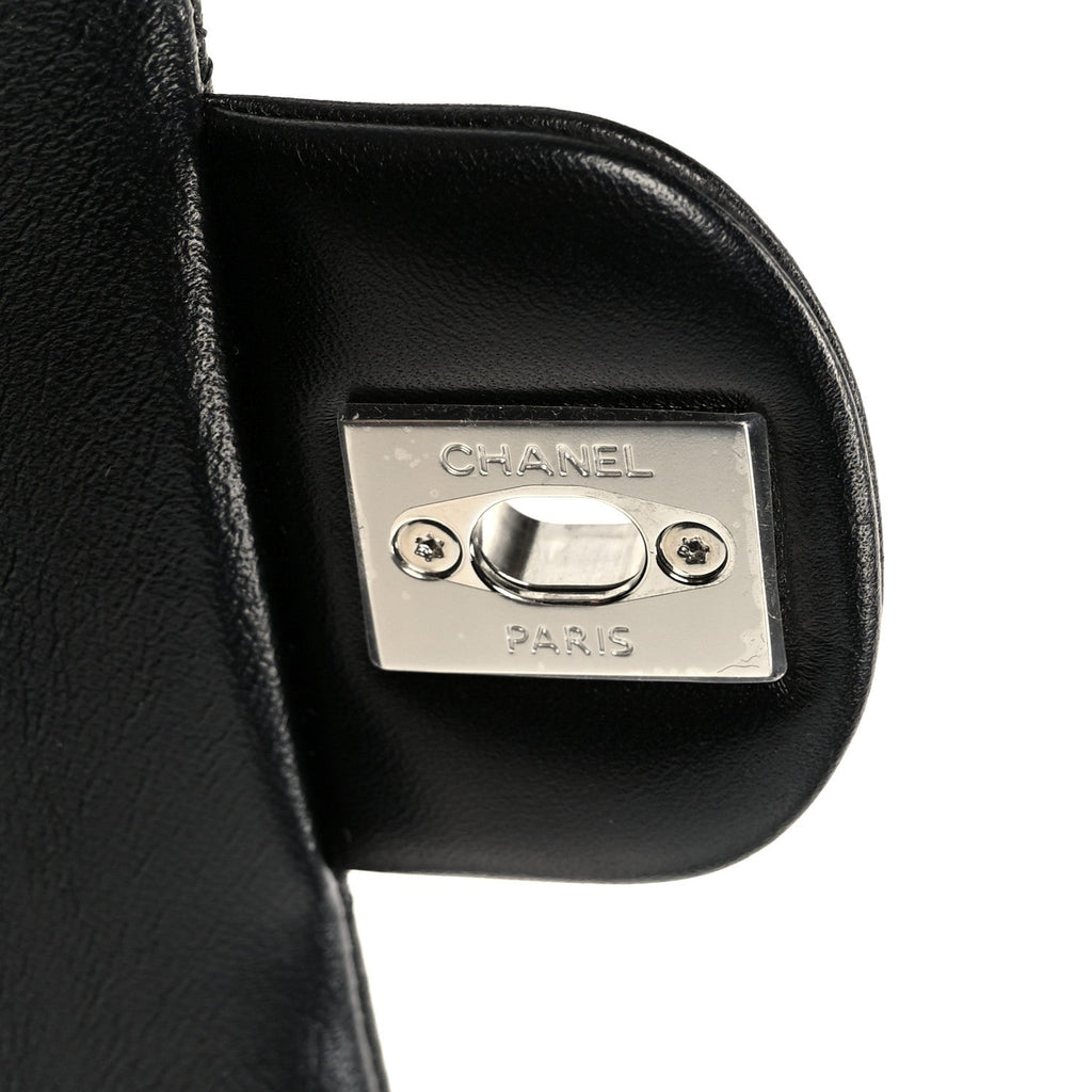 Chanel Lambskin Quilted Medium Double Flap Black