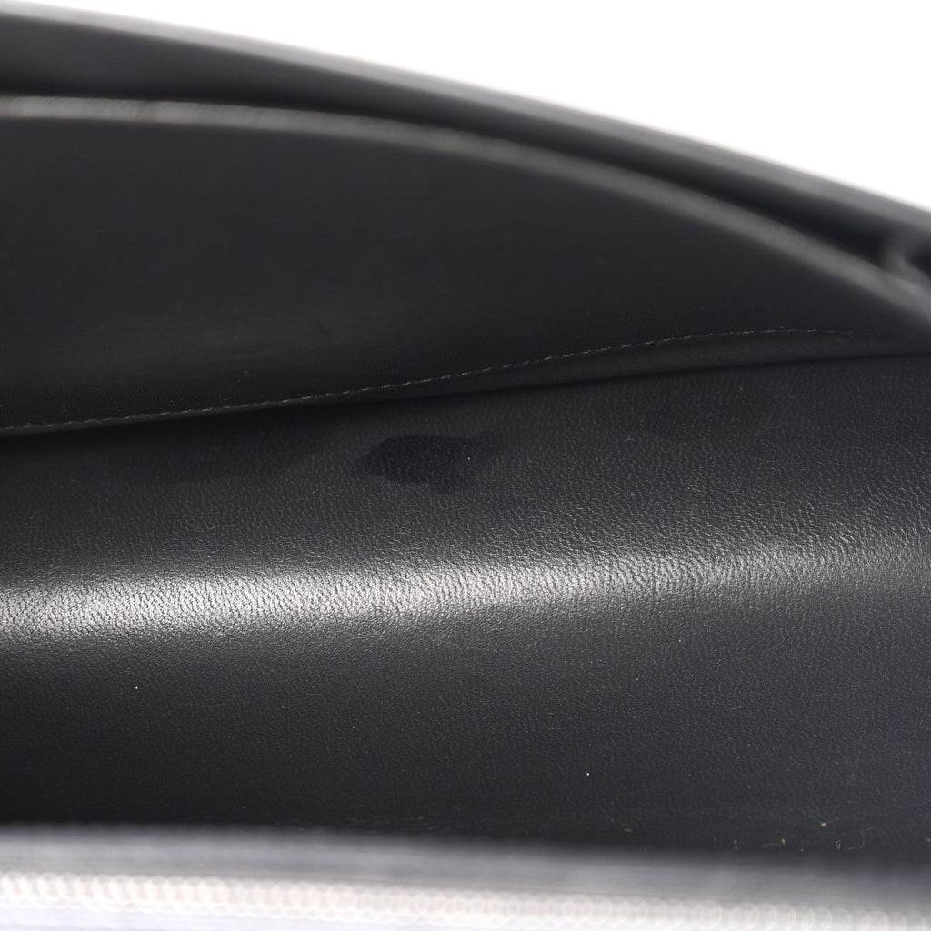 Christian Dior Metallic Patent Micro-Cannage Medium Diorama Flap Bag Onyx Black