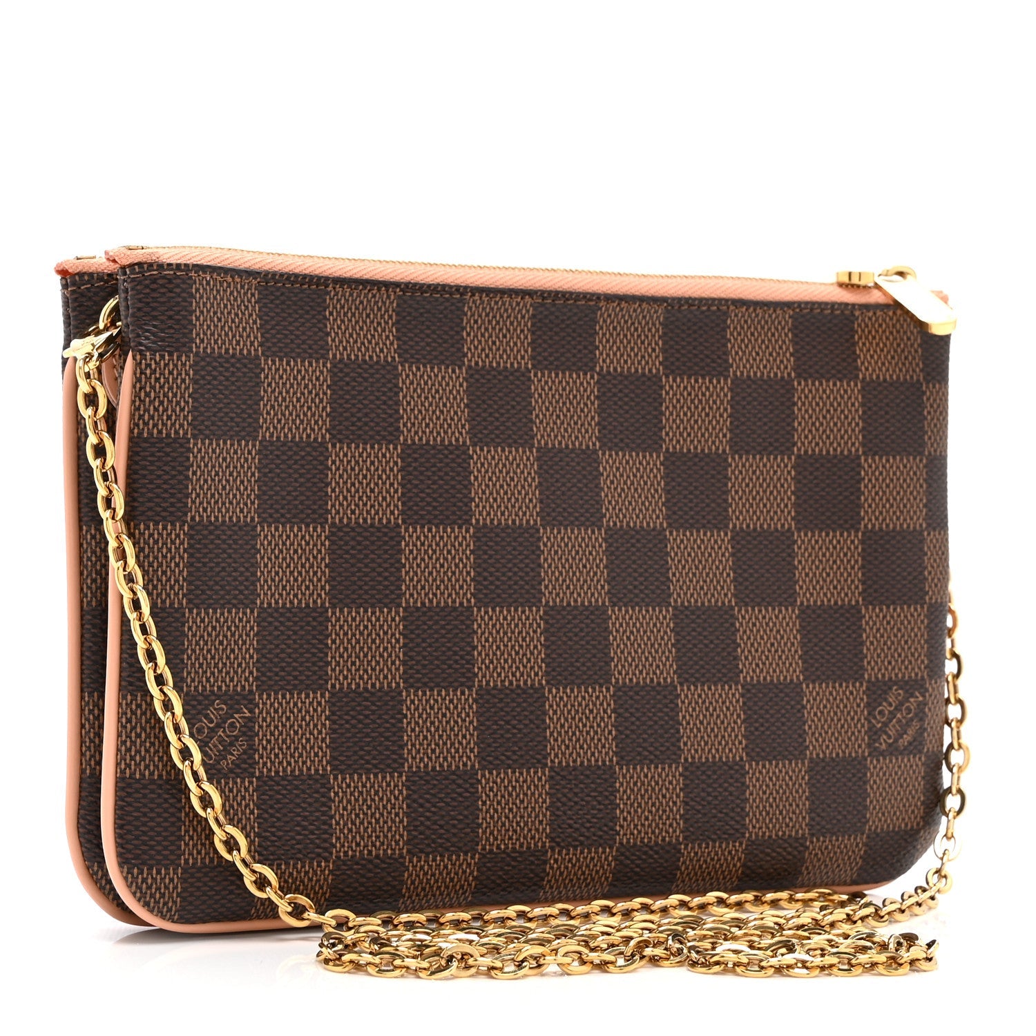 Louis Vuitton Damier Ebene Double Zip Pochette