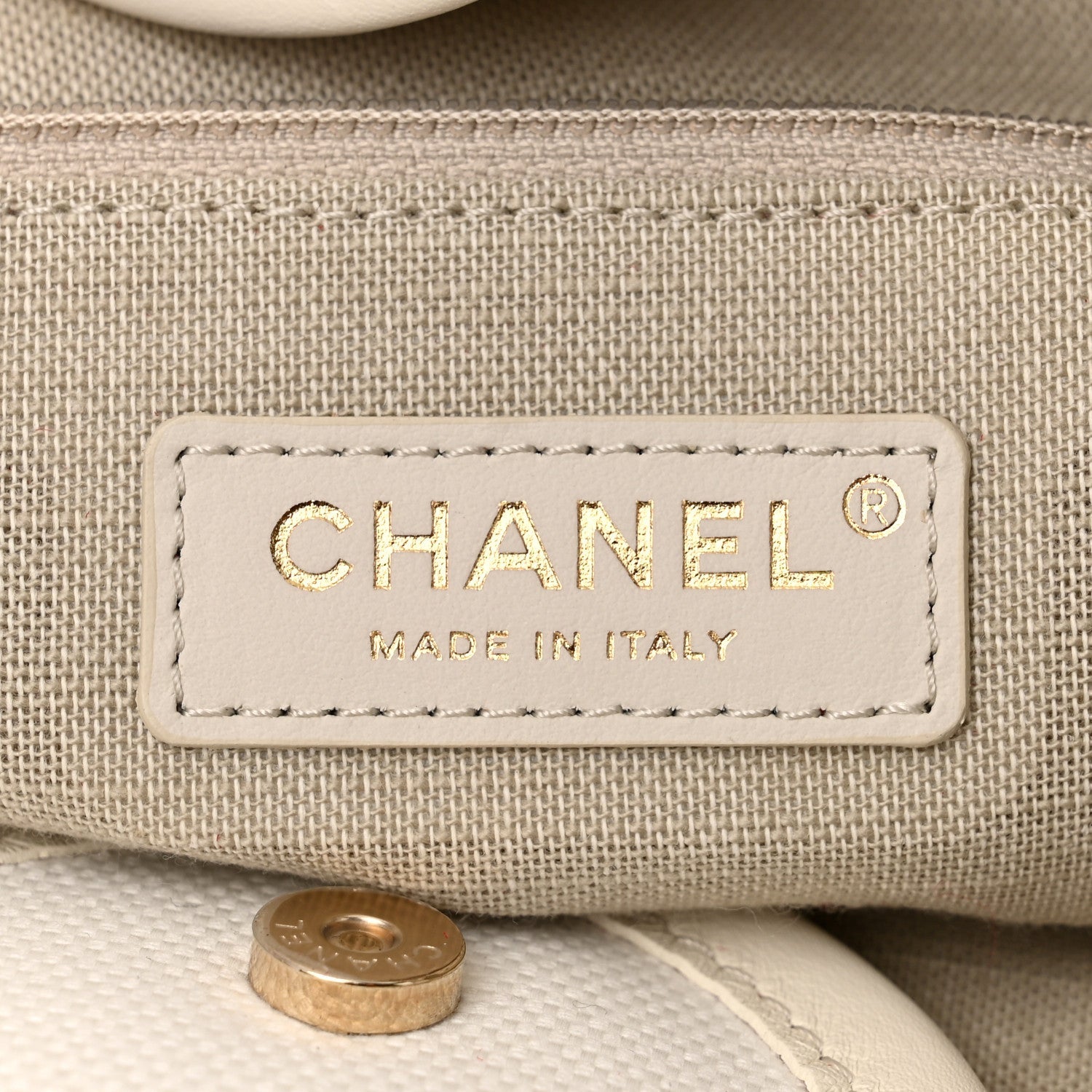 Chanel Cotton Medium Deauville Tote White