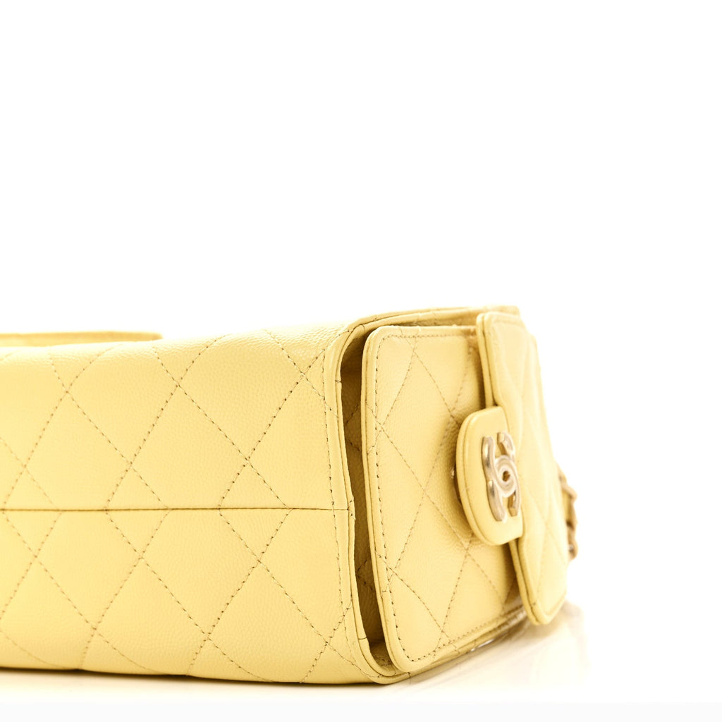 Chanel Caviar Quilted Mini Chanel 25 Handbag Yellow
