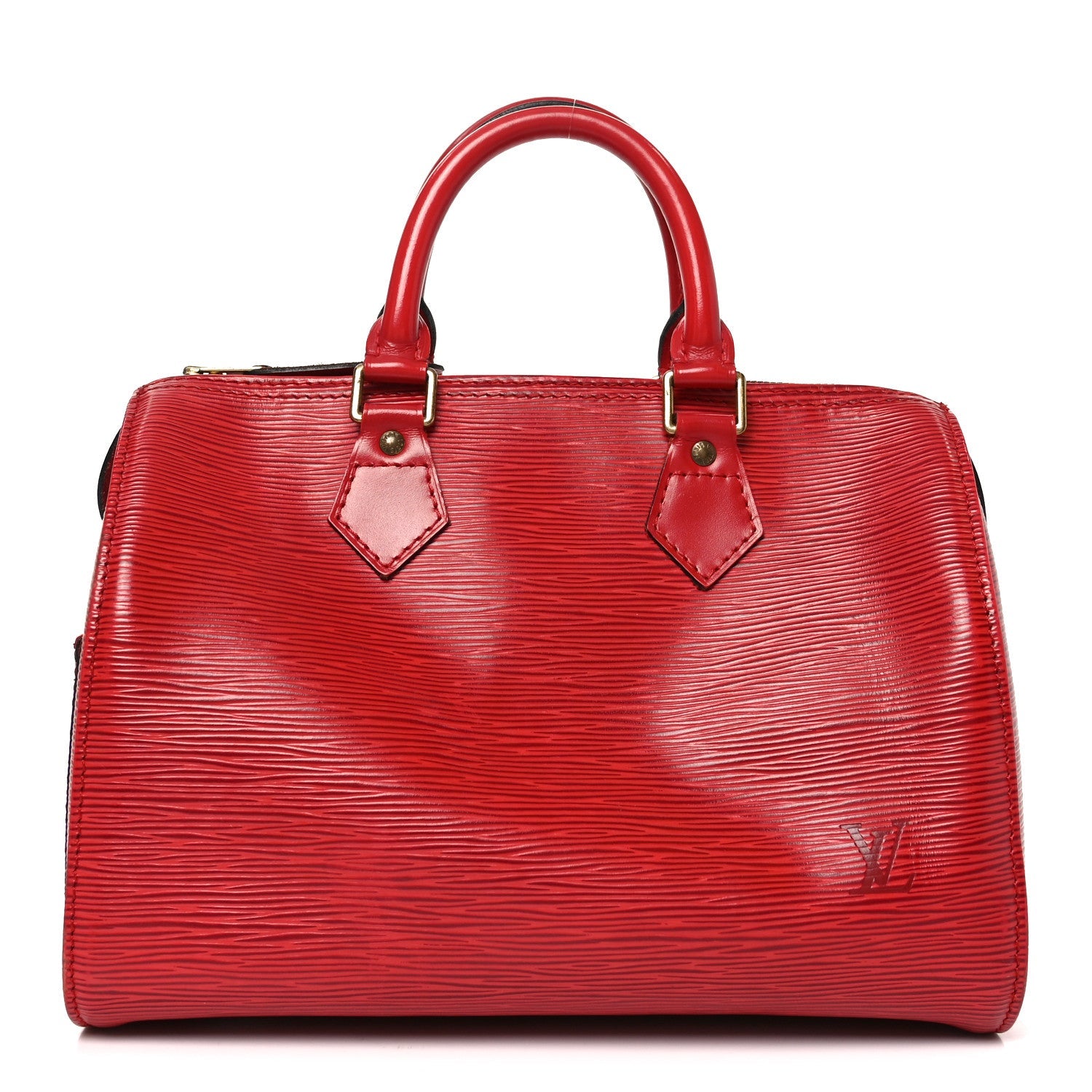 Louis Vuitton Epi Speedy 25 Castillan Red