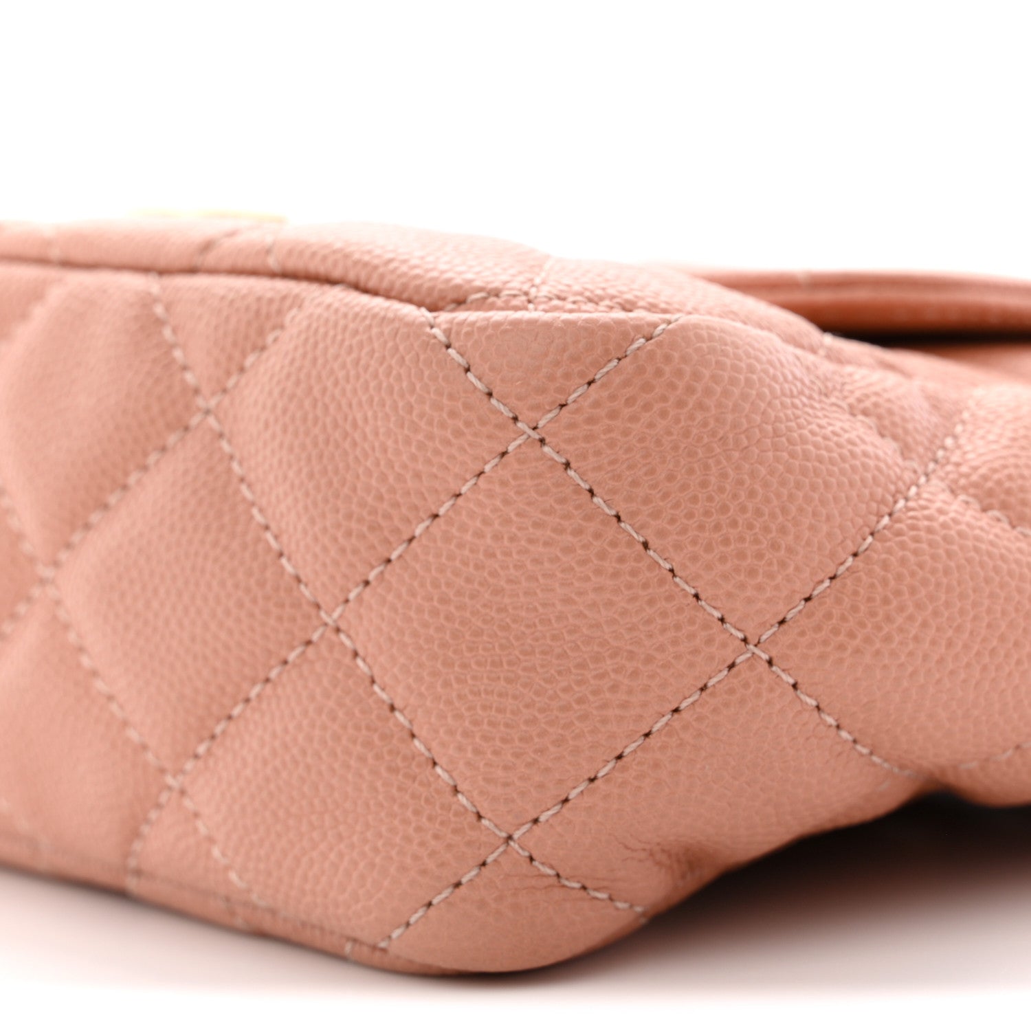 Chanel Caviar Quilted Small Wavy CC Hobo Coral
