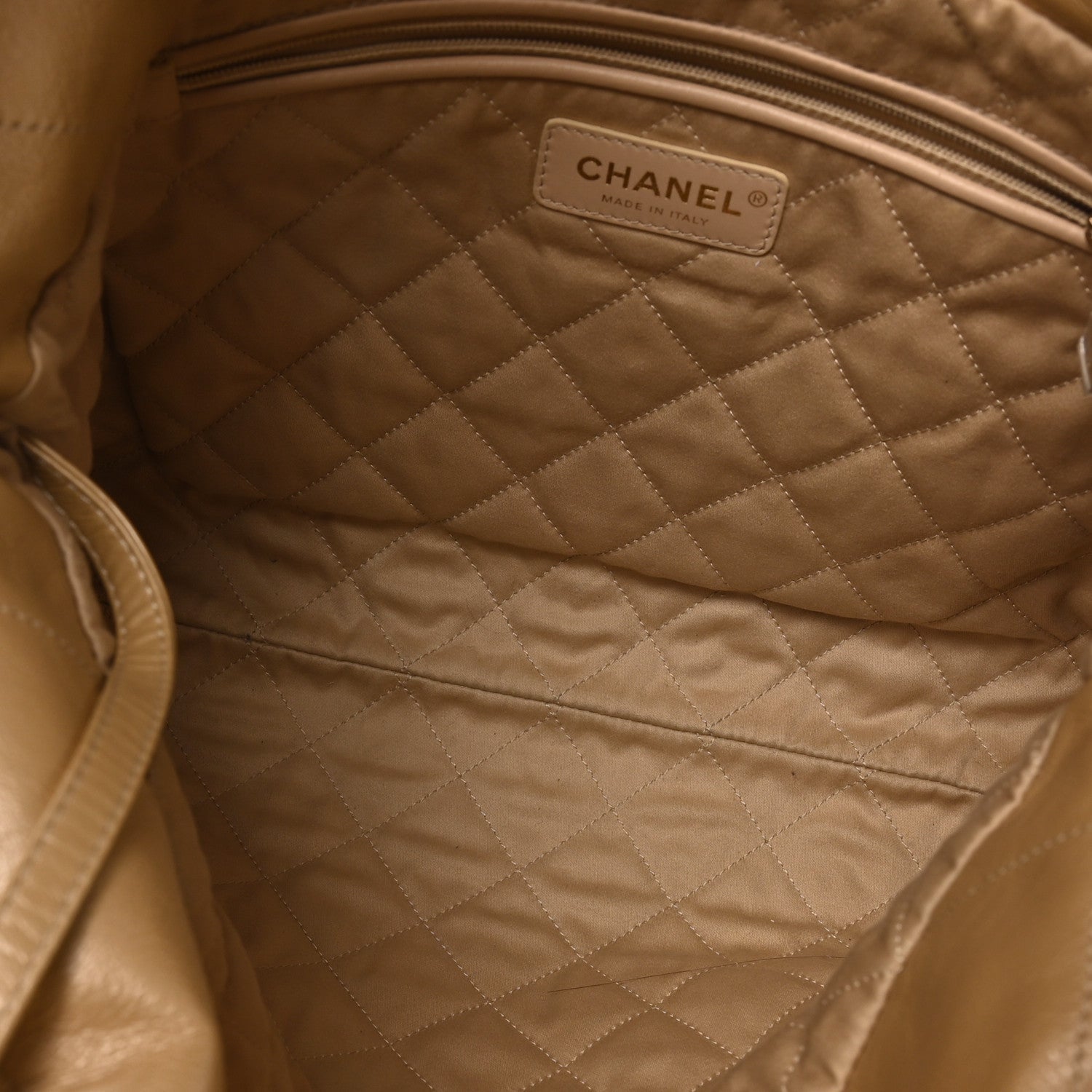 Chanel Metallic Calfskin Quilted Small Chanel 22 Light Gold