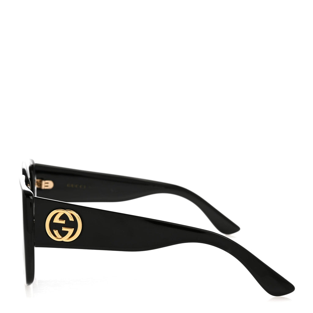 Gucci Acetate Square Frame Sunglasses GG0141S Black