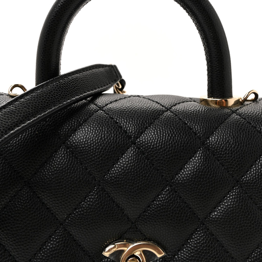 Chanel Caviar Quilted Extra Mini Coco Handle Flap Black