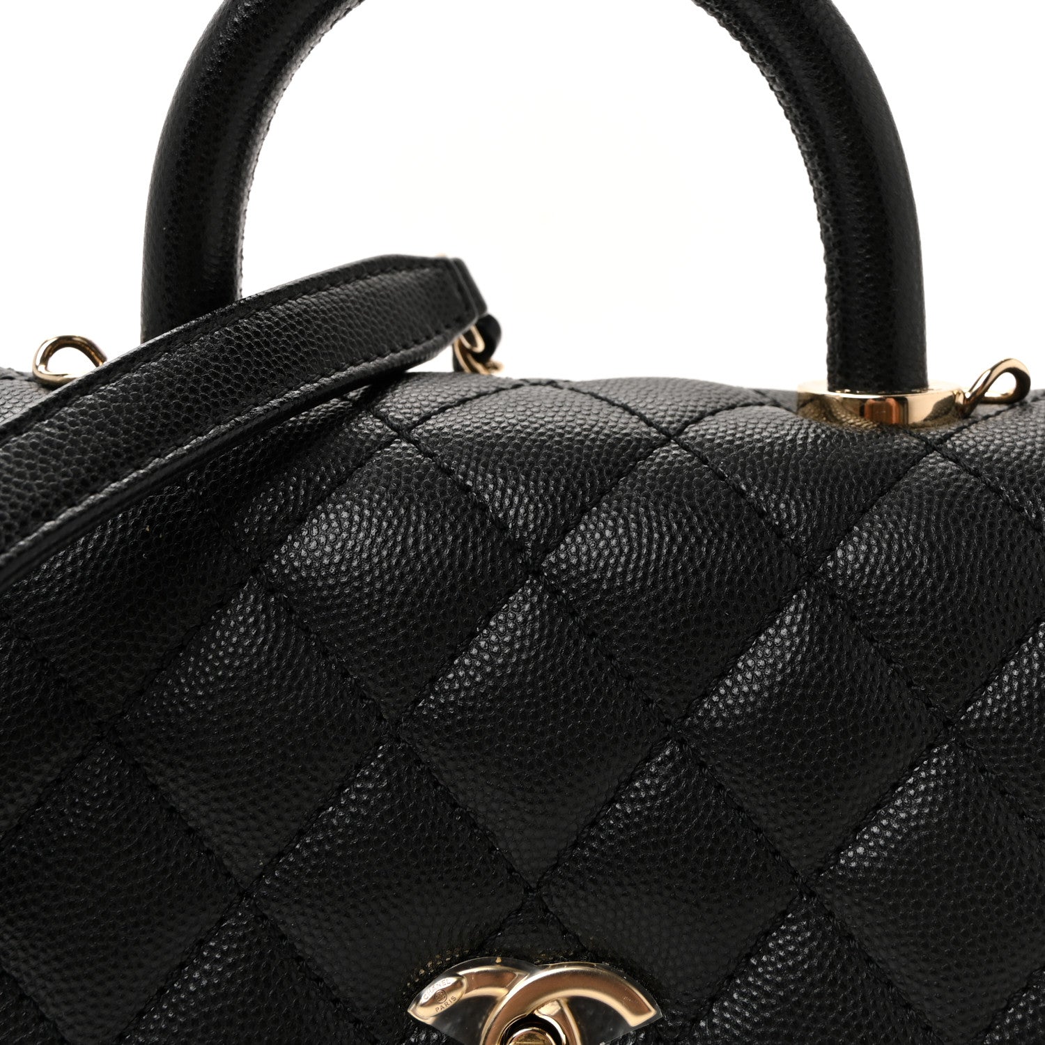 Chanel Caviar Quilted Extra Mini Coco Handle Flap Black