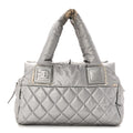 Chanel Nylon Coco Cocoon Zipped Tote Silver