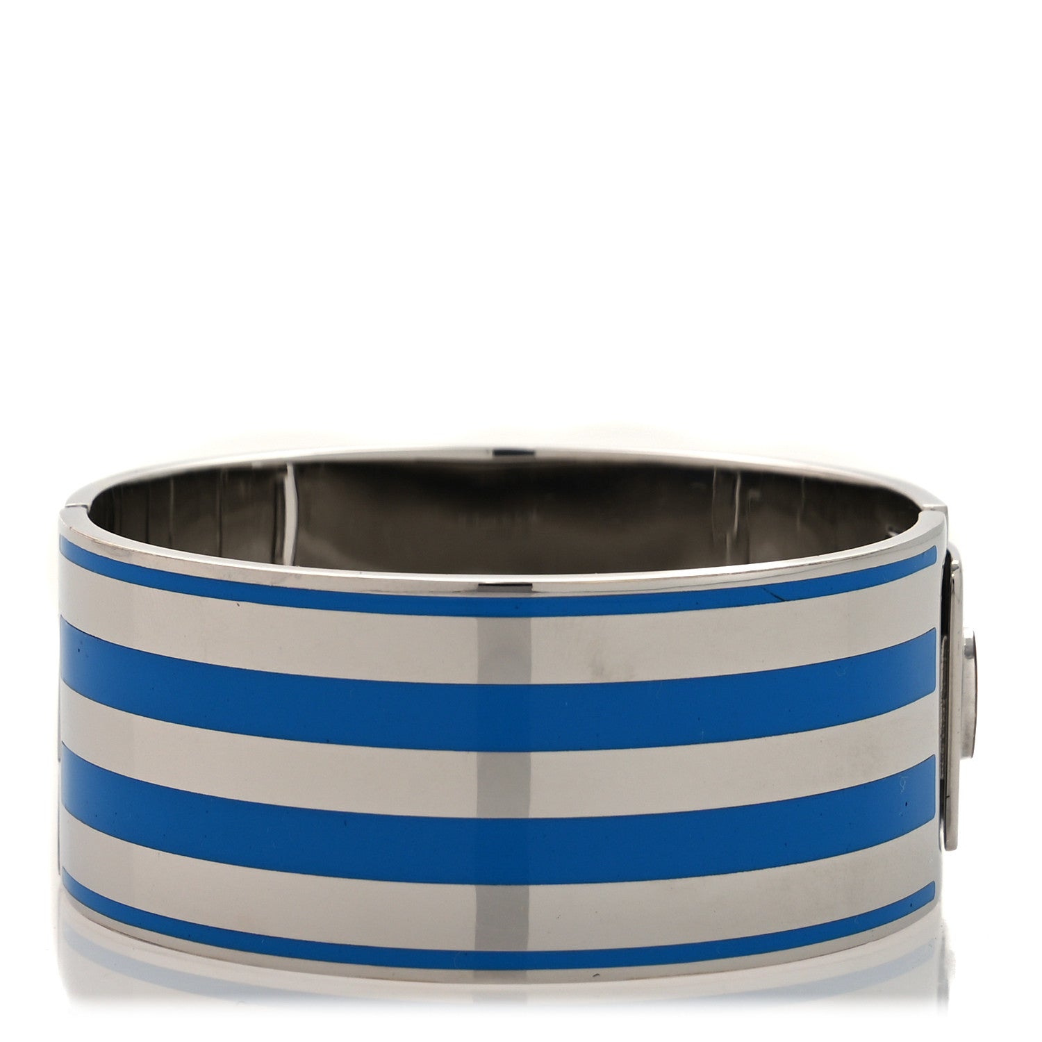 Gucci X ADIDAS Metal Enamel Cuff Bracelet S Silver Blue