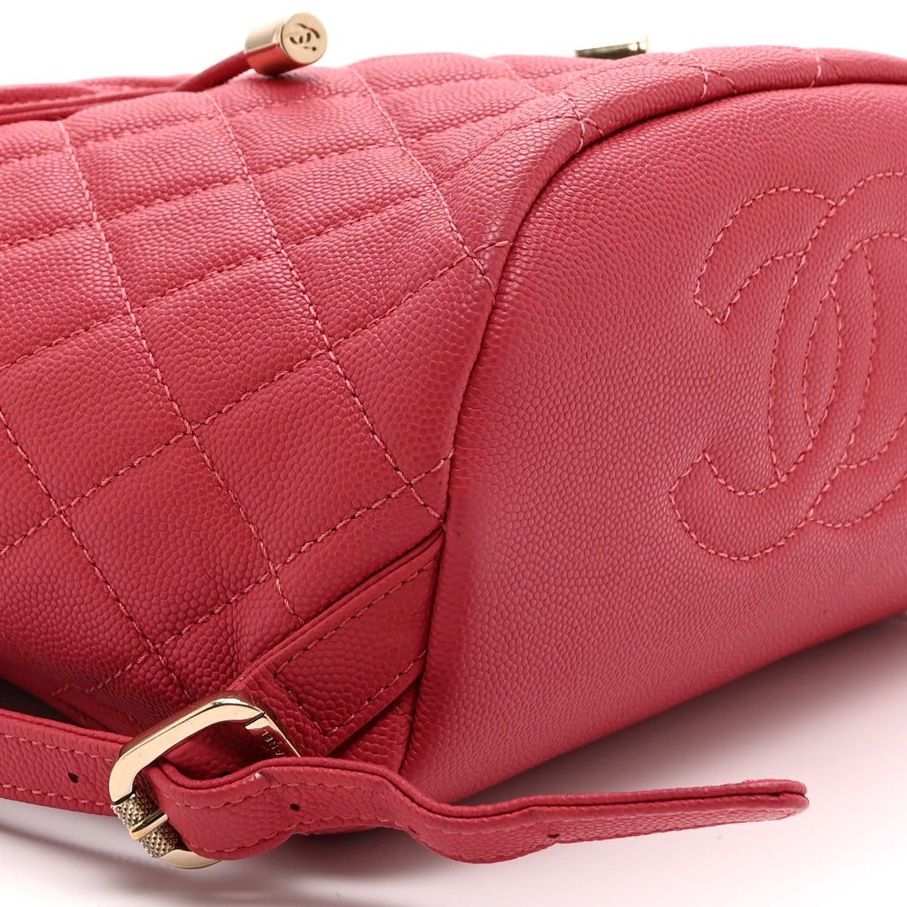 Chanel Caviar Quilted Small Filigree Backpack Pink