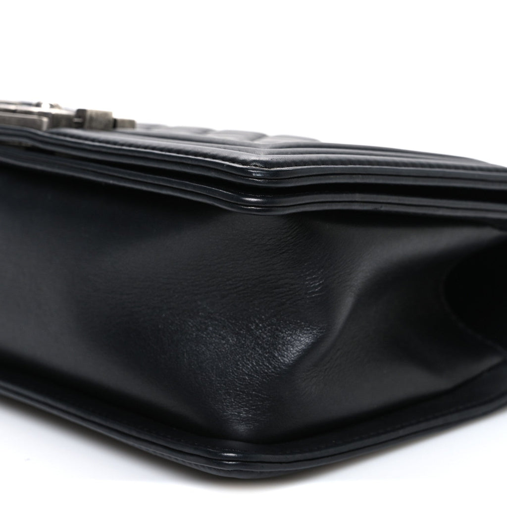 Chanel Lambskin Quilted Medium Boy Flap Black